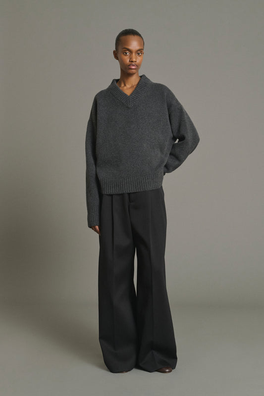 Pullover Julie - Anthracite Grey - Merino Wool - Women