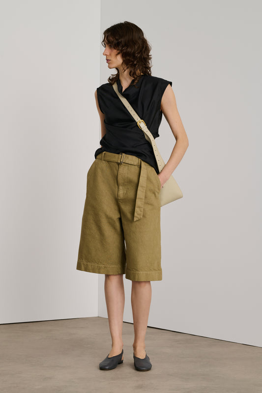 Bermuda Ethan - Beige - Coton - Femme