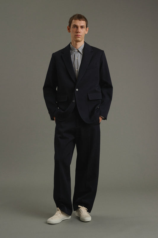 Jacket Clement - Dark Navy - Wool - Men