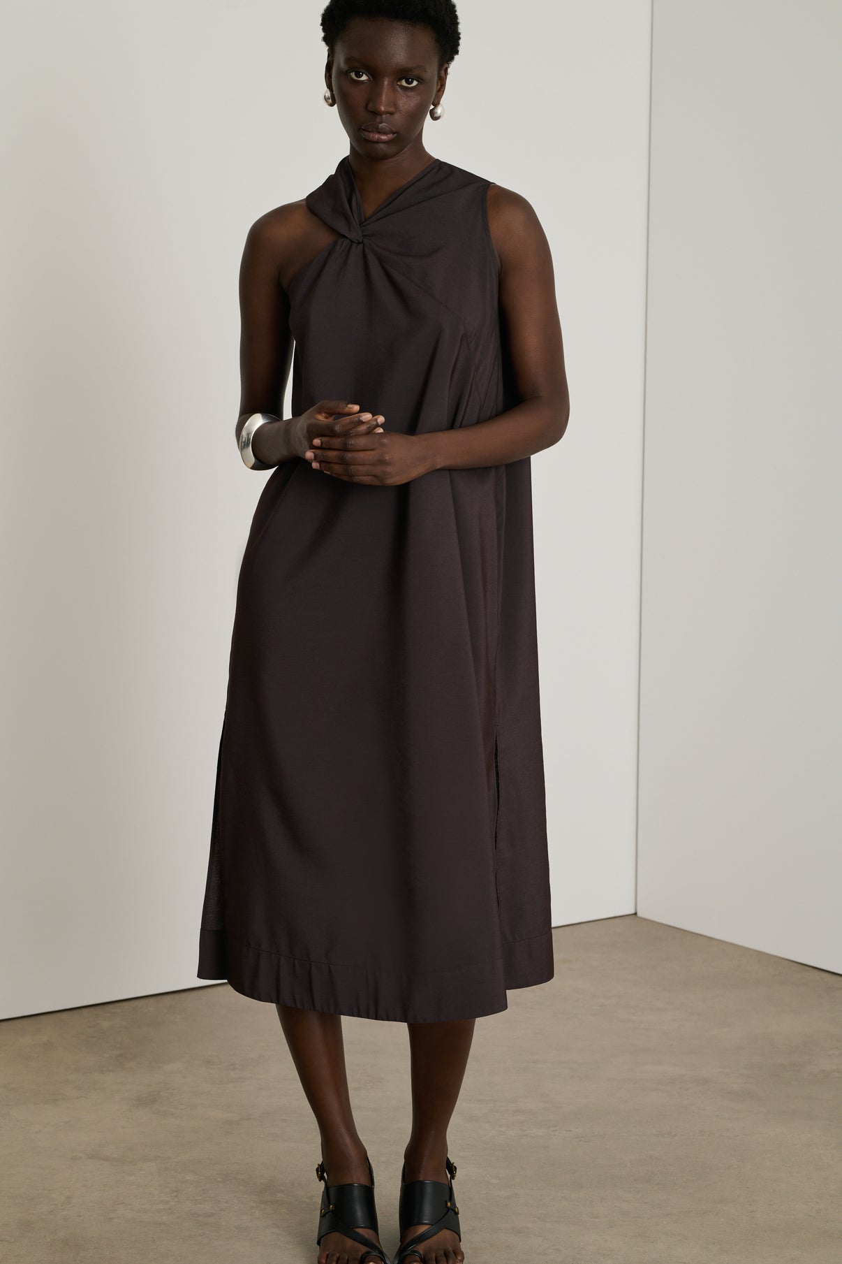 Robe Emna - Marron Foncé - Femme vue 4