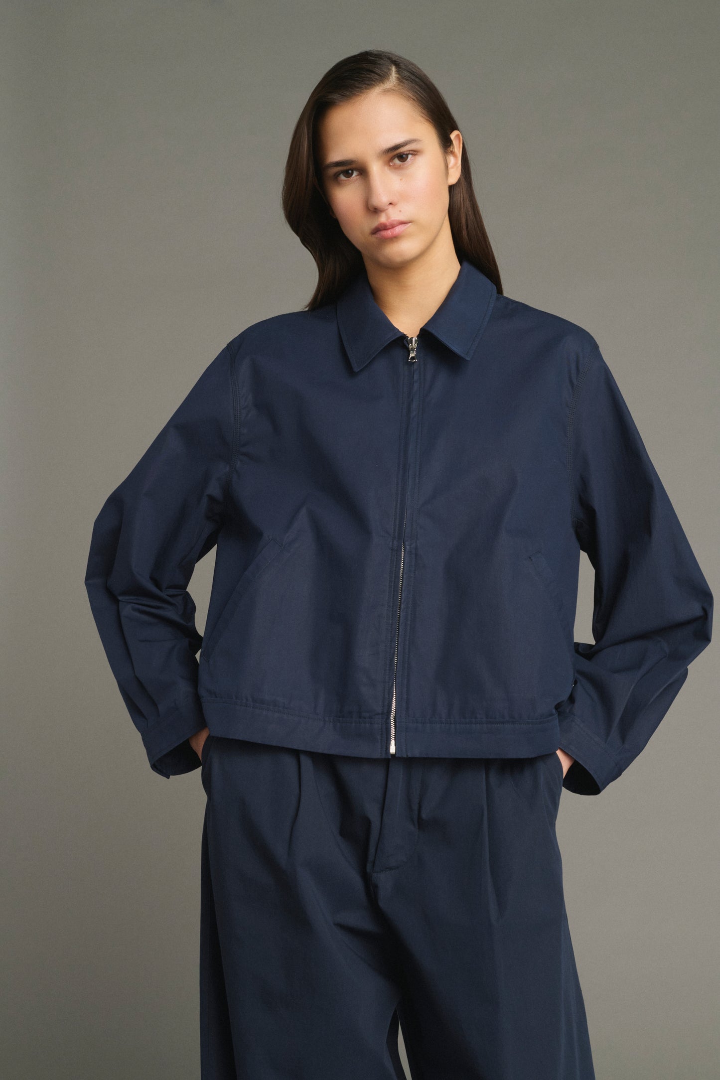 Jared Jacket - Navy - Cotton - Women