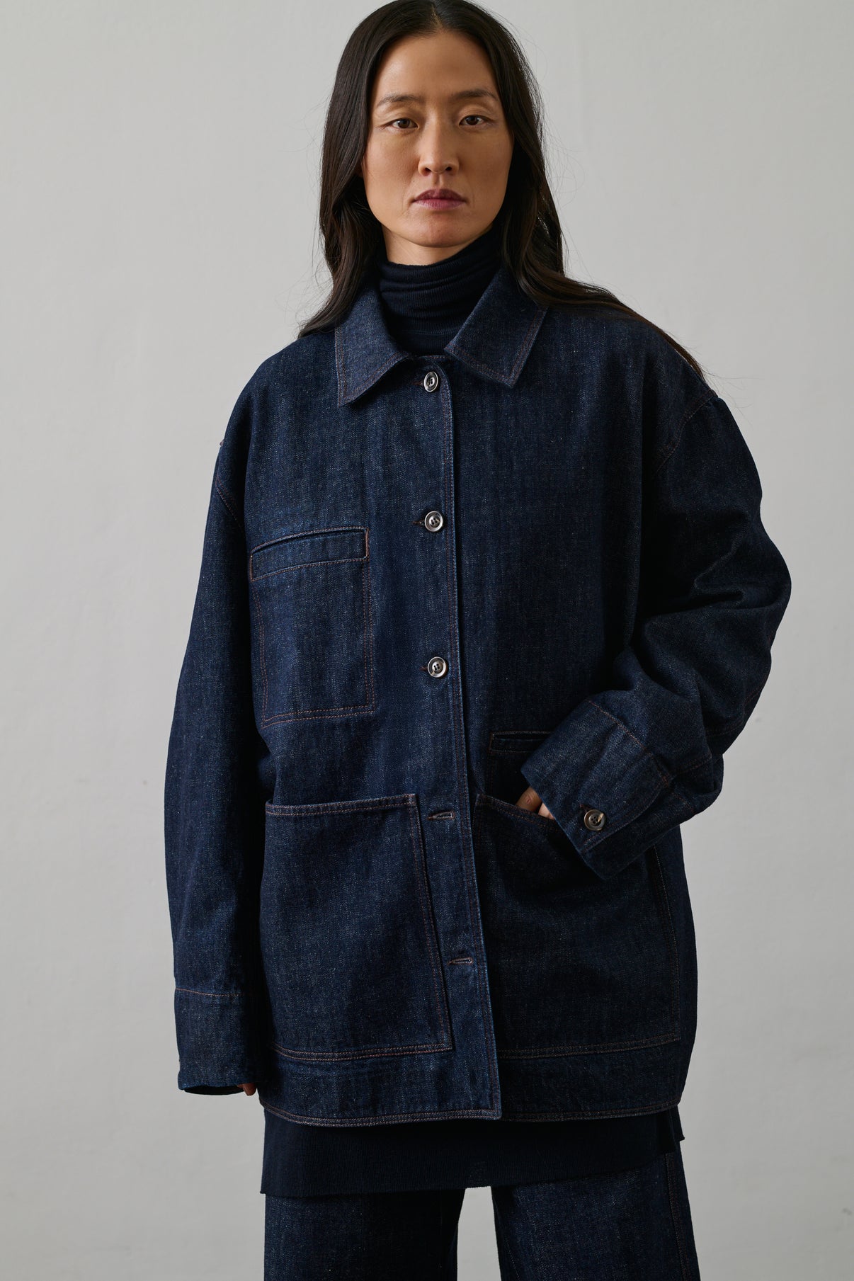 Veste Domingo - Bleu Brut - Coton - Femme vue 1