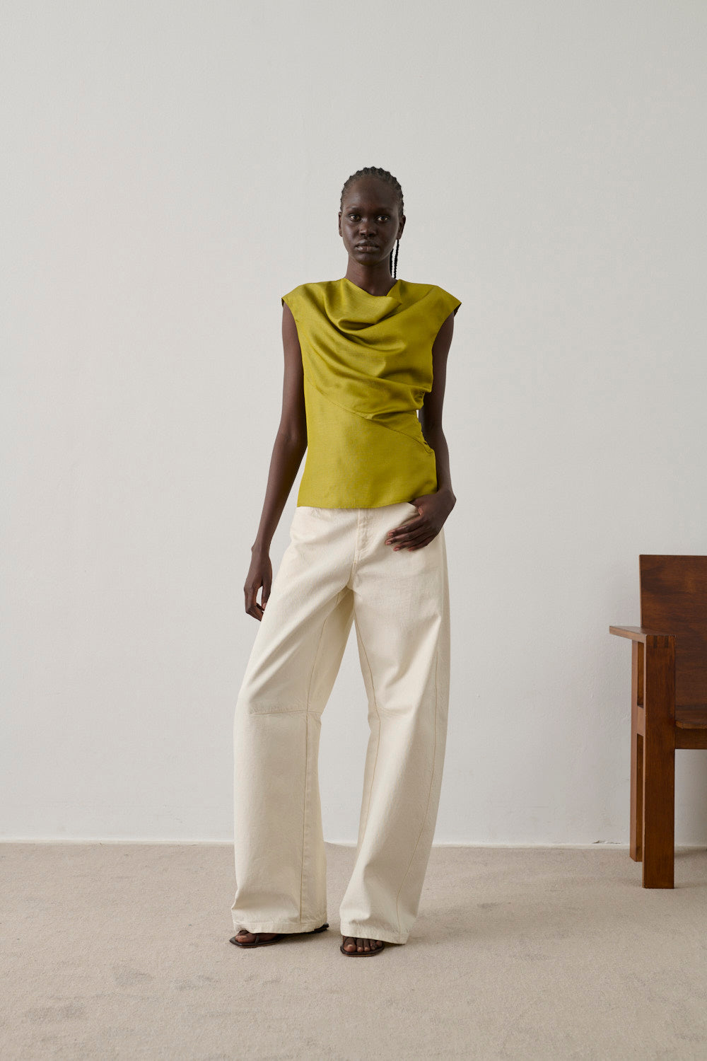 Blouse Eclat - Absinthe - Soie - Femme vue 2