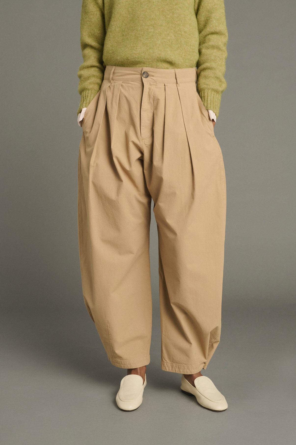 Lambert trousers - Beige - Cotton - Women vue 2
