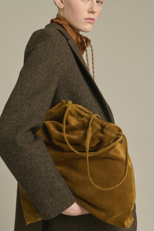 Sia bag - Caramel Gathered Split Leather - Soeur