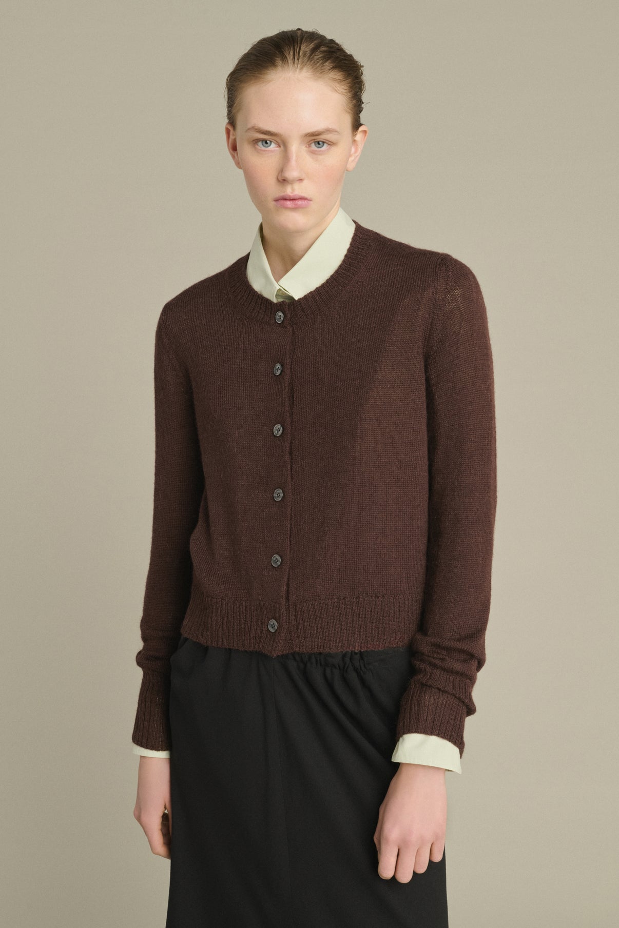 Griffith Cardigan - Brown - Wool - Women vue 1