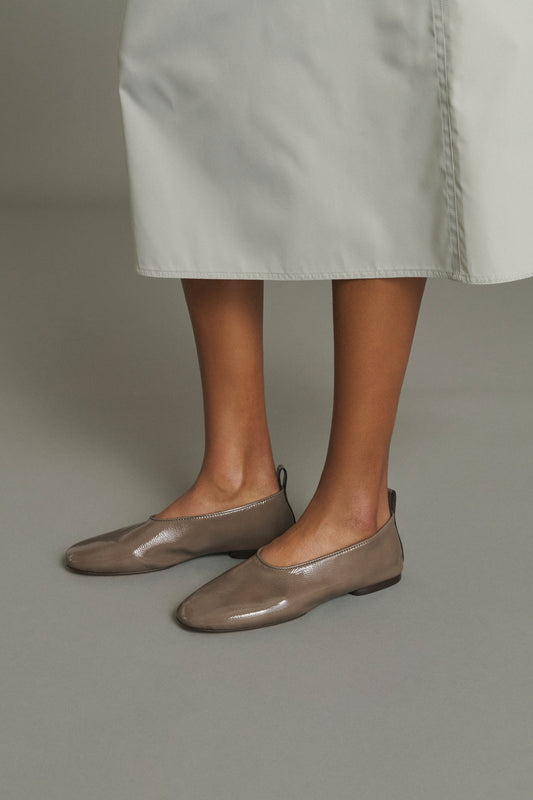 Bala Ballerinas - Khaki - Leather - Women