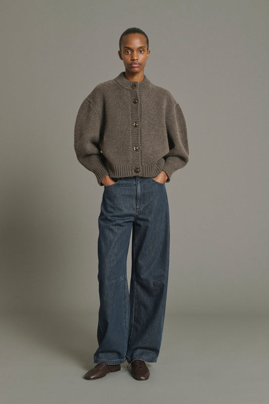 Cardigan Leonard - Marron Glacé - Merino Wool - Women