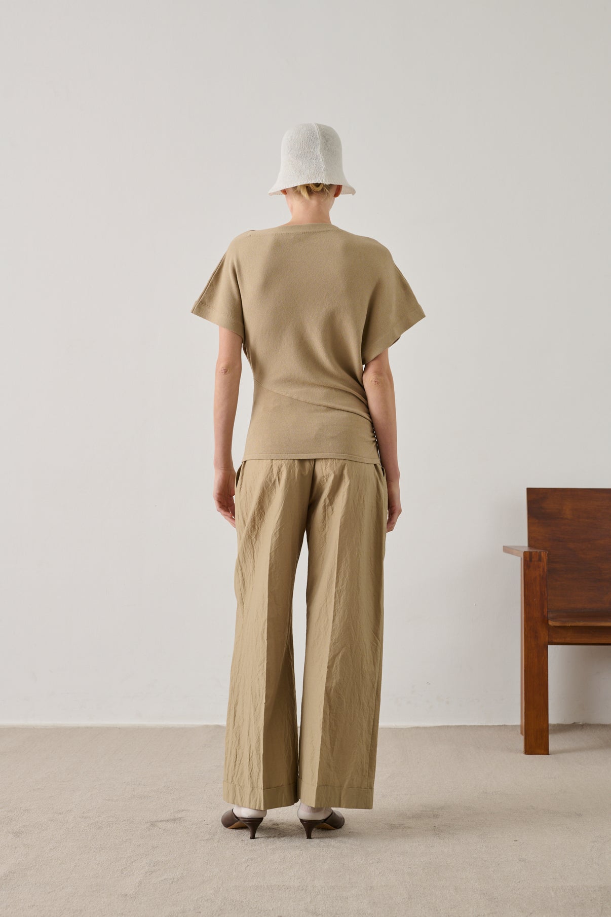 Watson trousers - Sand - Cotton - Women vue 2