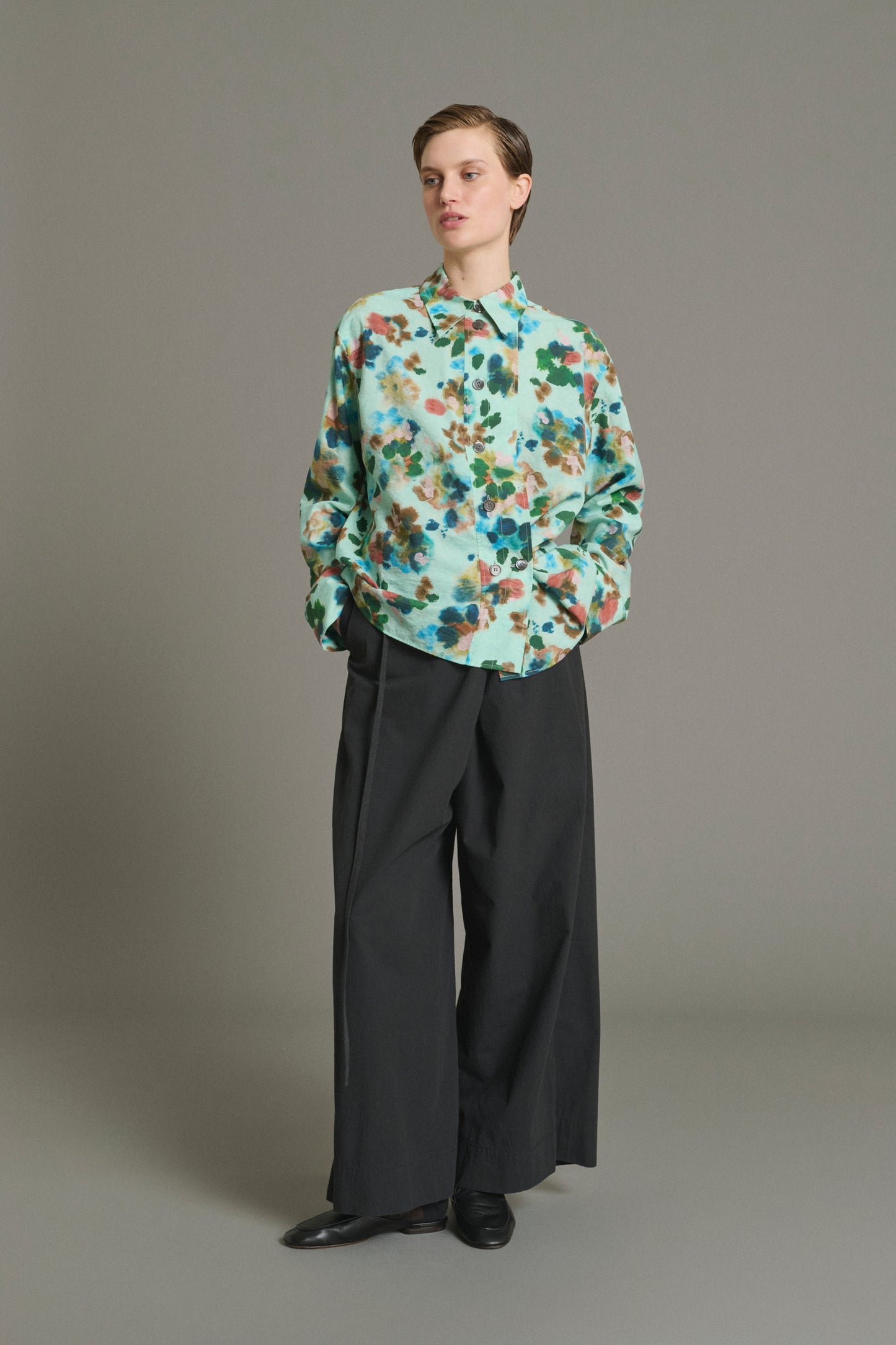 Lepic shirt - Turquoise - Silk - Women