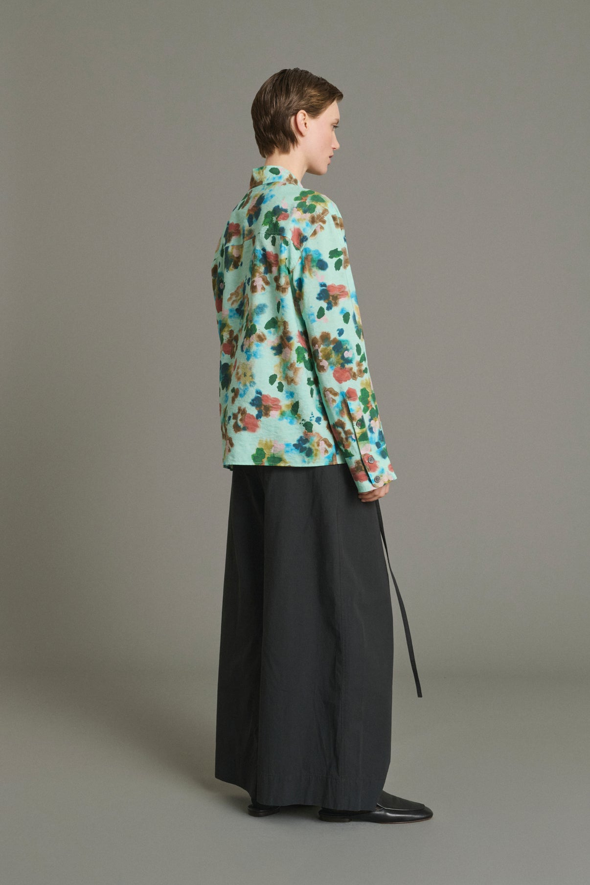 Lepic shirt - Turquoise - Silk - Women vue 4