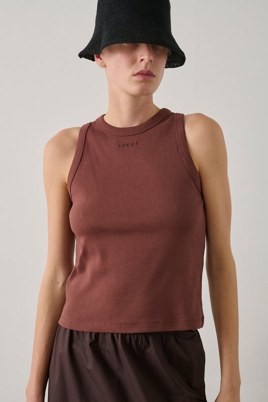 Débardeur Dolly - Acajou - Coton - Femme