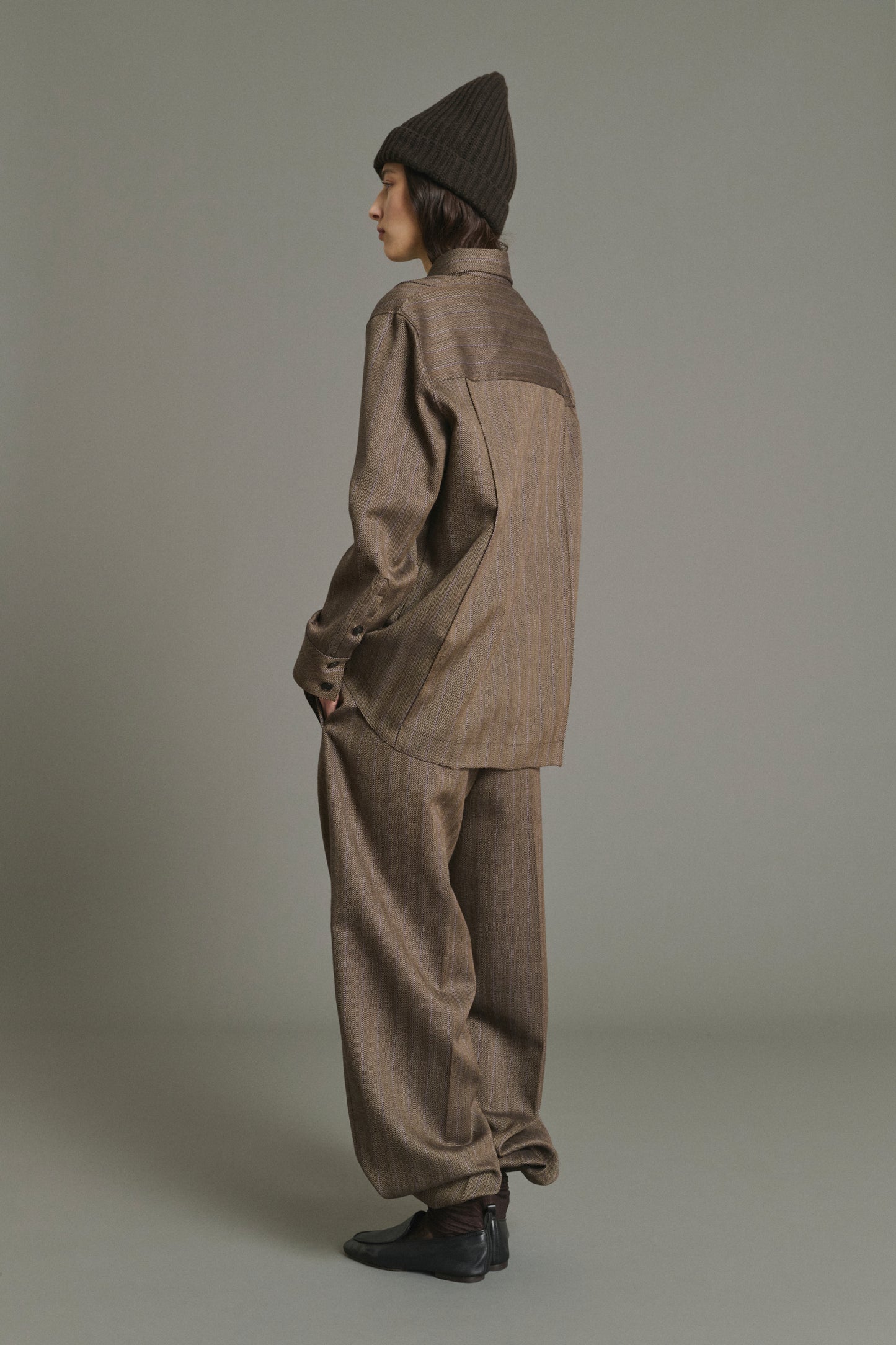 Shirt Lisbonne - Brown/Mauve - Wool - Women