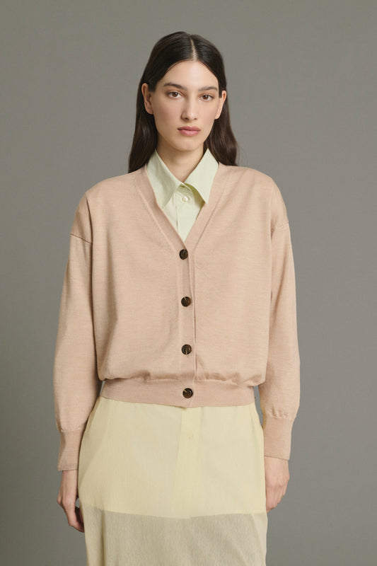 Idem Cardigan - Blush Beige - Merino Wool - Women