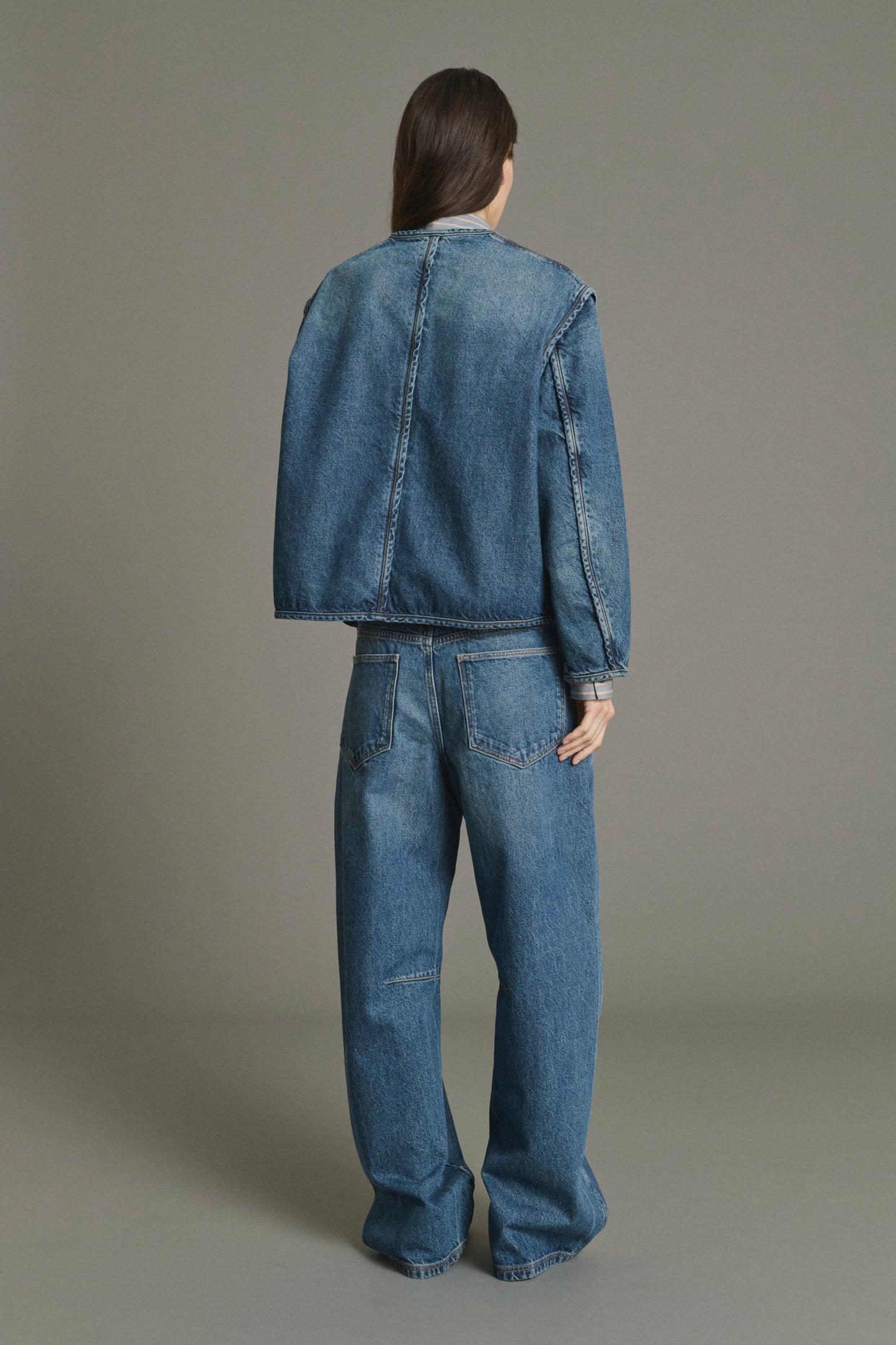Jacket Agatha - Blue Denim Cotton Women - Soeur
