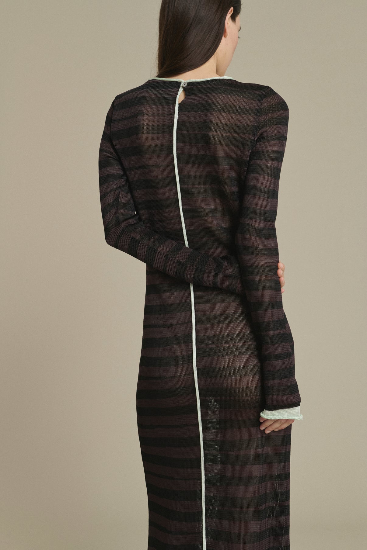Robe Momo longue rayée chocolat et noir Soeur & TL180 - Soeur vue 4