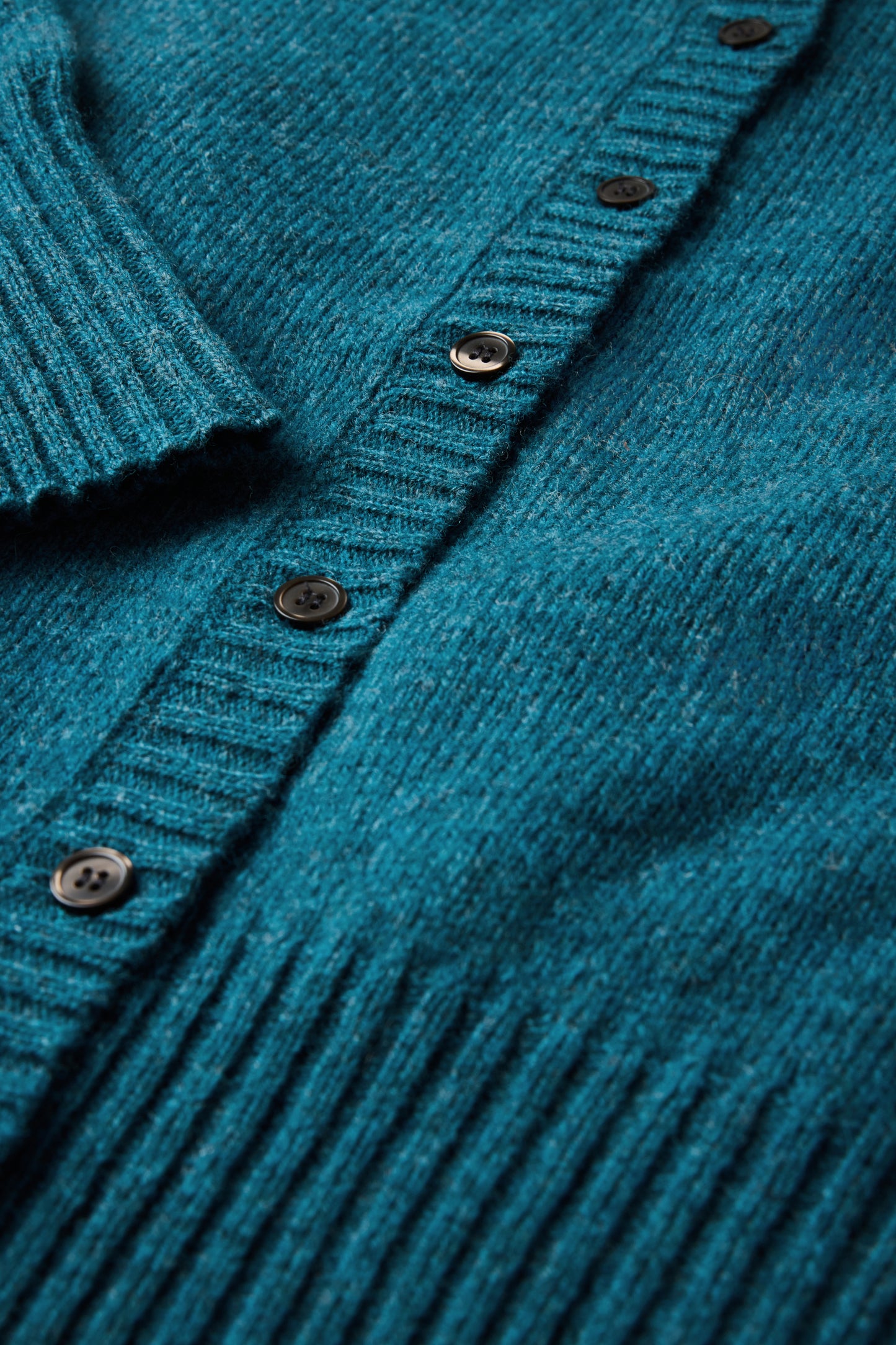 Cardigan Fugu - Persian Blue - Merino Wool - Women