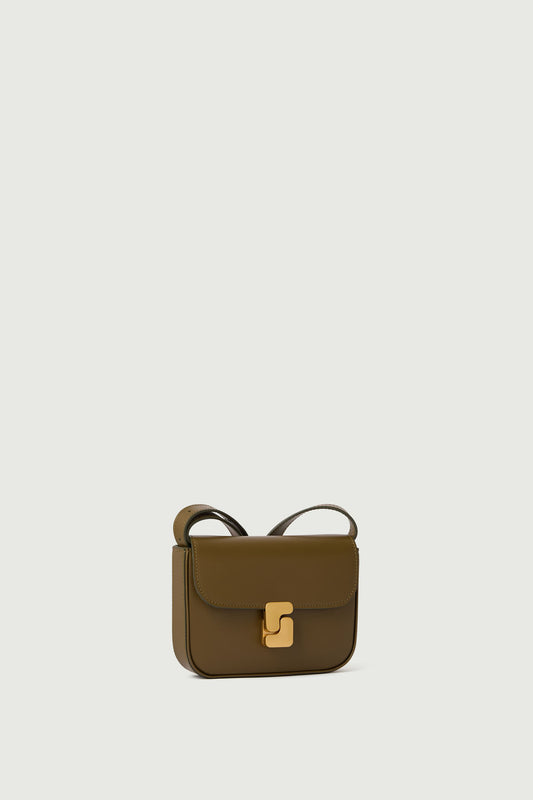 Sac Bell Very Mini - Kaki Doré - Cuir - Femme